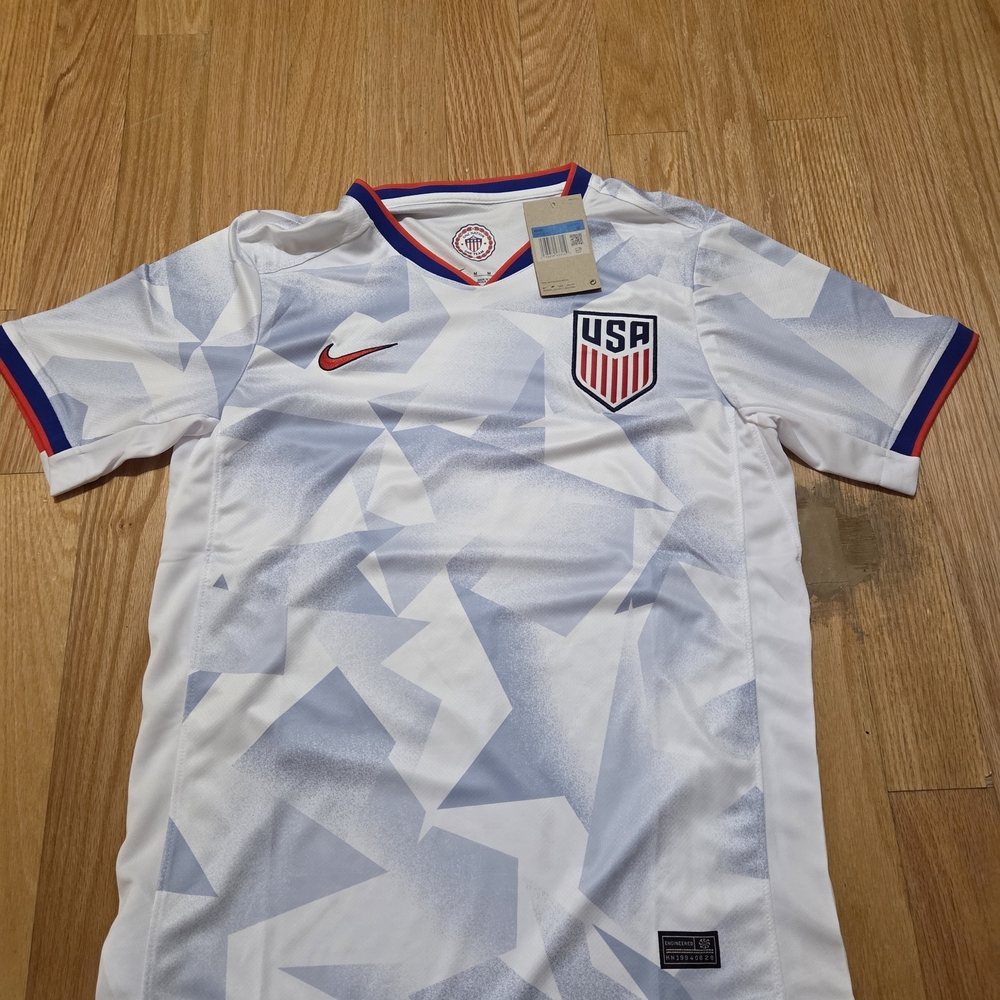 Nike White Jersey with Red and Blue Trim